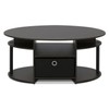 Furinno Jaya Simple Design Oval Coffee Table with Bin for