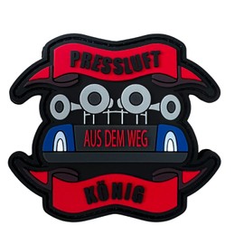 POLIZEIMEMESSHOP - Compressed Air König Rubber Patch - PVC - Rubber - Velcro - Police - Emergency Service - Fire Brigade