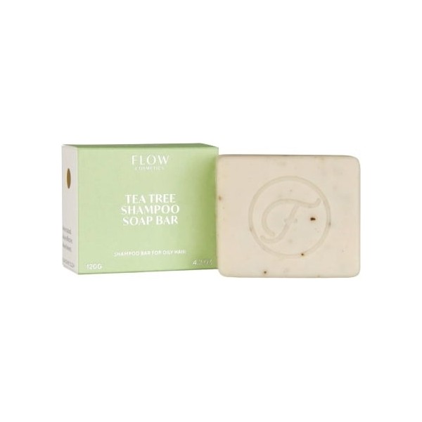 FLOW Tea Tree Shampoo Soap Bar, 120 g