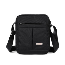 KL928 Men's Messenger Bag - Crossbody Shoulder Bags Travel Bag Man Purse Casual Sling Pack for Work Business (Black)