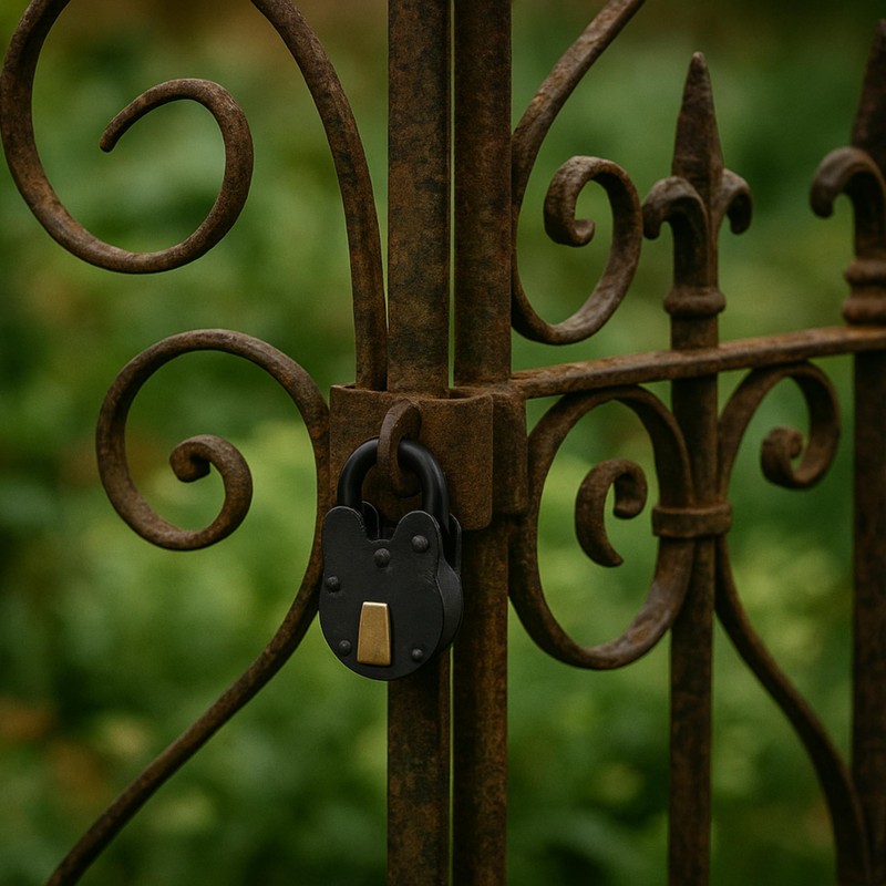 STALLION HARDWARE Antique Iron Padlock Set - 3” Handcrafted Cast
