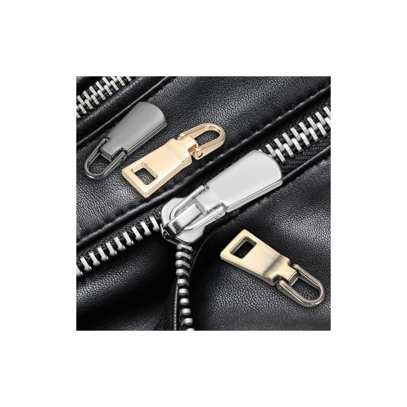 sourcing map 4pcs Zipper Pull, 1.42 Inch Zinc Alloy Zip