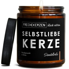 Lustige Duftkerze mit Spruch für Singles | Handgemacht aus Sojawachs | In Geschenkbox | Valentinstag Geschenk zum Geburtstag für ledige Frauen & Männer, Freunde, BFF |Sandelholz