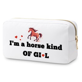 Horse Gifts for Women Horses Makeup Bag Cowgirl Equestrian Gifts Animal Lover Gifts Cosmetic Bag Horseshoe Horse Gifts Christmas Birthday Gift for Horse Lover Daughter Friend Sister Travel Pouch