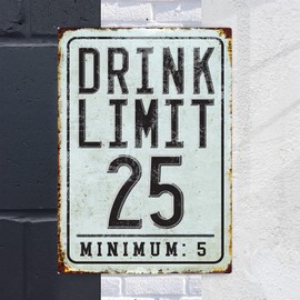 Metal Retro Tin Sign Drink Limit Art Gift Vintage Antique Plaque Bar Men Cave Home Bedroom Wall Décor Sign