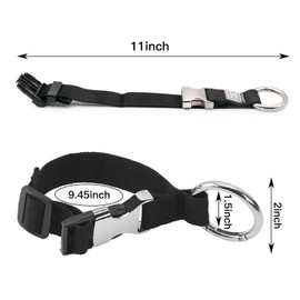 FLONSA Luggage Straps 2" Metal Key Ring Clips, Add-A-Bag for Jacket Gripper Suitcases, Small Carabiner Clips for Keychains, Purse, Travel Accessories, Black