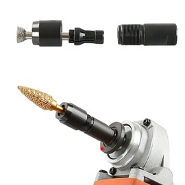 2-Piece Angle To Straight Grinder Adapter, M10 Thread Chuck Converter For 100-Type Grinders, 3Mm & 6Mm Clamping Sizes