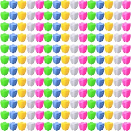 180 Pcs Colorful Tooth Savers Multicolor Plastic Tooth Holders Tooth Box Bulk for Kids Dentist Office Giveaways Goodie Bag Fillers Theme Party Supplies , 5 Colors
