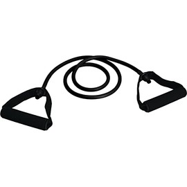 Fitness Band, Resistance Band, Tube Expander with Foam Handles, Resistance Band, Gymnastics Band for Muscle Training, Yoga, Pilates, Fitness, Rehabilitation for Men & Women, Colour Black, Heavy 30 lb