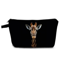 YULUENZE Kawaii Giraffe Gift Giraffe Makeup Bag Cute Small Organizer Bag with Zipper Lovely Giraffe Cosmetic Bag Birthday Gifts for Giraffe Lovers Women Sisters Friends