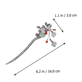 jojofuny 1pc Retro Leaf Flower Hairpin Vintage Hair Stick for Updo Elegant Headdress for Parties Festivals Photography and Daily Wear