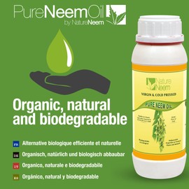 Pure Neem Oil - Cold Pressed - 500 ml - 100% Natural Certified Organic