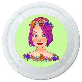 GRAPHICS & MORE Classy Modern Day Hippie Flower Child Novelty 9" Flying Disc