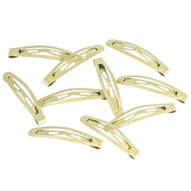 HAARallerliebst Mini Small Hair Clips (10 Pieces | Gold Shimmer | 4.3 cm Short) with Box for Storage (Box Colour: Pink)