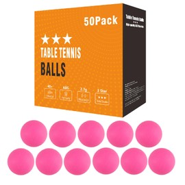 meizhouer Pink Ping Pong Balls: 50 Pack 3 Star 40mm Table Tennis Balls for Outdoor Training Yard Party Kids Game Cat Dog Ferret Toys (Pack of 50 Pink)