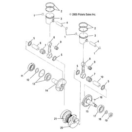 Polaris Snowmobile Piston Ring, .010 in, Genuine OEM Part 3084343, Qty 1