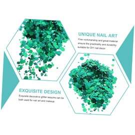 Mikinona 2sets Nail Art Glitter Sequins for DIY Manicure Ultra-fine Makeup Sequins for Nail and Face Decor Durable Pet Material and Handmade Fun