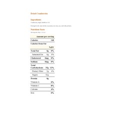 Dried Cranberries - 5 lb.