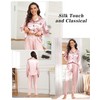 Vlazom Pyjamas for Women, Soft Satin Long Sleeve Pjs Set