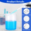 Plastic Graduated Beaker, 6Pcs Clear Plastic Beakers Set Lab Measuring