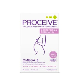 Proceive Conception and Pregnancy Omega 3 - High Strength & Pure Fish Oil Tablets - 60 Capsules/1 Month Supply