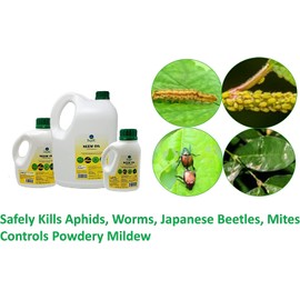 Deepthi Pure Neem Oil for Plants – 16.9 Fl Oz (500 ml) – Cold Pressed Natural Garden Spray – Kills Aphids, Mites, Caterpillars, Beetles – Insecticide & Fungicide for Indoor Outdoor Use