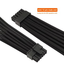 Yezriler 12 Pin GPU Cable Dual PCIe 8 Pin Female to Mini 12 Pin GPU Power Adapter Sle