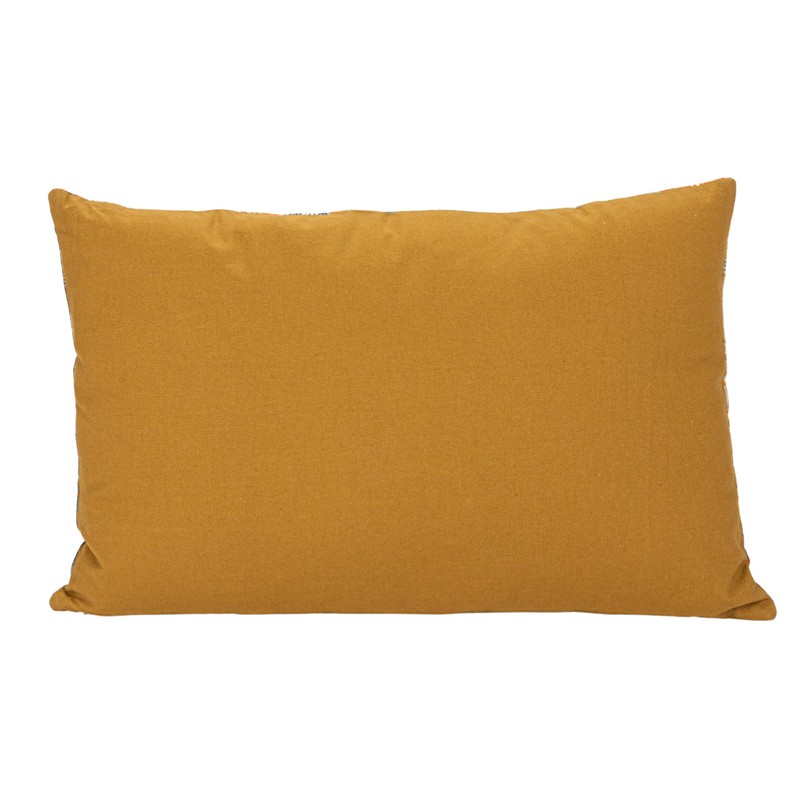 Creative Co-Op Cotton Velvet Birds and Flowers Lumbar Pillow, Multicolor