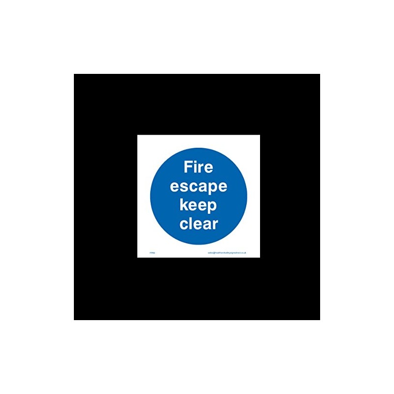 Fire escape keep clear Plastic Sign - Fire Exit, Gangway,