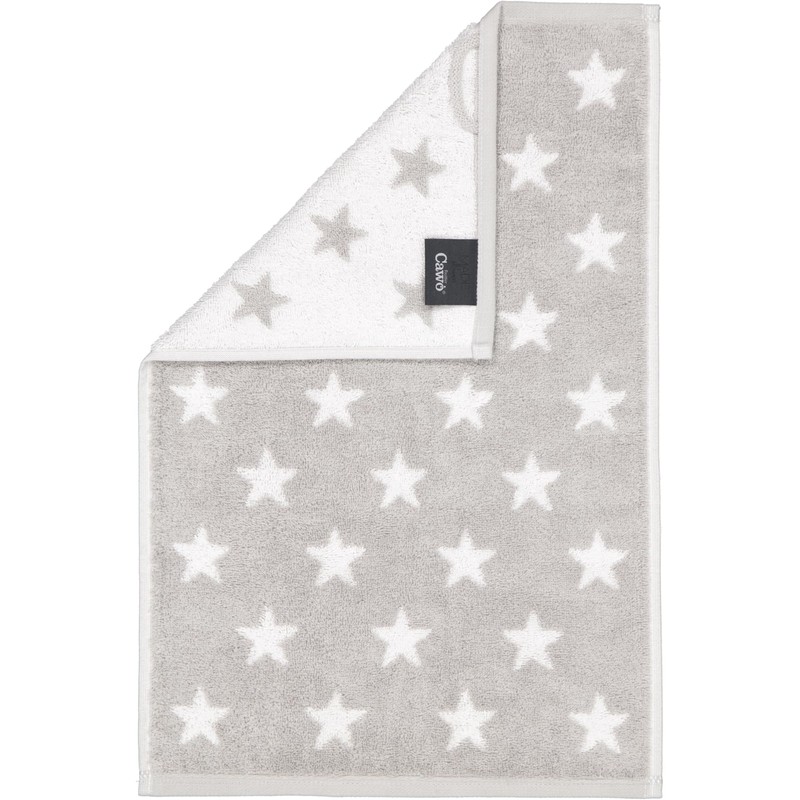 Cawö Handtücher New Stars Sterne klein 6261 Platin/weiß - 76