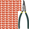 TIHOOD 101PCS Pinless Peepers with Pliers Chicken Peepers Pheasant Poultry