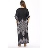 Riviera Sun Caftán Caftans para Mujer, Negro, XL