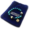 Turquoise and Mother of Pearl Stone Catholic Rosary Bracelet for