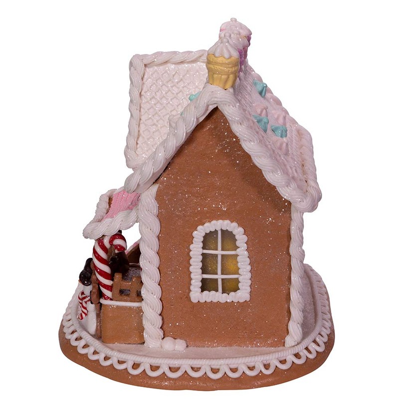 Kurt S. Adler 9-Inch LED Lights Gingerbread House, Multi
