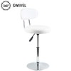 FURWOO White PU Leather Swivel Salon Chair - Mini Barber