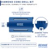 38mm x 150mm Long Diamond Core Drill Bit Set Includes
