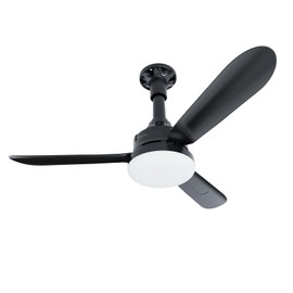 Faryuan 28" Small Ceiling Fans with Lights and Remote, Black Low Profile Flush Mount Ceiling Fan with Light for Small Spaces, Noiseless 3-Blade Modern Fan for Bedroom, Kid's Room, Garage, Office