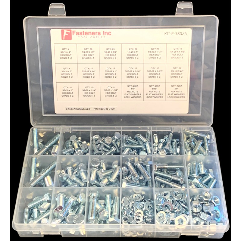 Fasteners Inc Grade 5 Hex Bolts Cap Screws, Nuts &