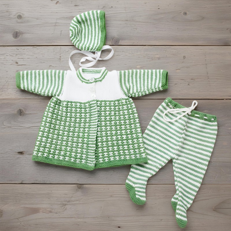 ShiFio's Patterns Knitting Pattern for Baby Cardigan, Hat and Leggings,
