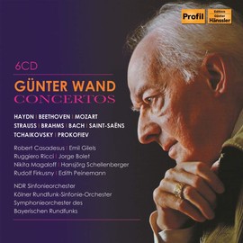 Günter Wand Bach: Violinkonzert BWV1041/Haydn: Klavierkonzert Nr.11; Oboenkonzert; Symphonie Nr.76/Mozart: Klavierkonzert KV466; Hornkonzert KV447/Beethoven: Klavierkonzerte op.58, op.73