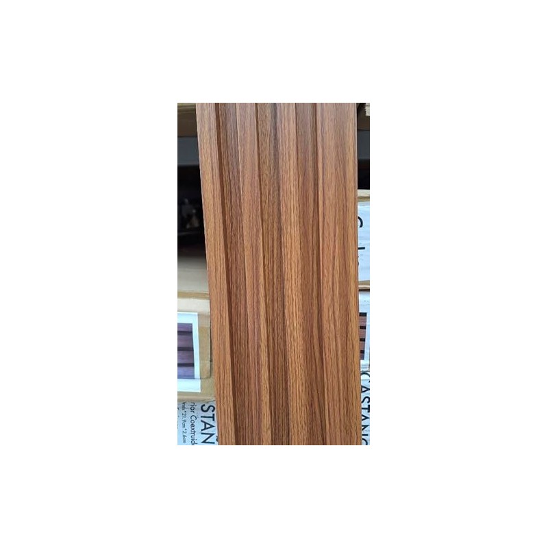 Lambrín Decorativo De Interiores Wpc 3D 96x16cm 3 piezas (Caoba)