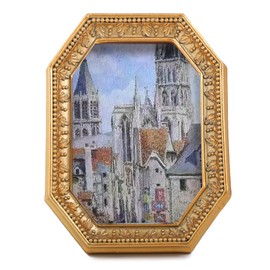 SIKOO Small Vintage 2.5 ×3.5 Gold Picture Frame Antique Mini Ornate Photo Frame Tabletop and Wall Hanging with High Definition Glass Front for Baby Nursery Home Décor, Retro Photo Gallery, Old-Fashioned Art
