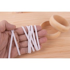 Apli - 18675, Bobina di corda elastica piatta da 5 mm x 100 m, colore bianco, multiuso (ideale per attività artigianali)