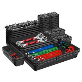 YIYITOOLS 46Pcs Tool Box Organizer Tray Divider Set, Tool Chest Drawer Organizer for Garage Organization and Storage, Workbench Tool Accessory Divider for Tool Cart and Repair Small Parts Storage