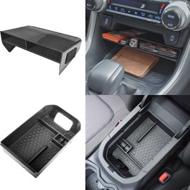 TACOBRO 2PCS Center Console Organizer Tray Compatible with Toyota RAV4 2025 2024 2023 2022 2021 2020 2019 and 2021-2024 2025 RAV-4 Prime Accessories,Gear Shift Storage Tray Secondary Box