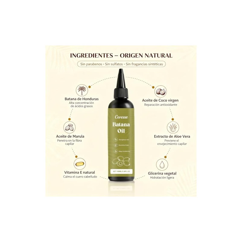 Aceite de Batana para Cabello 100ml，Repara Puntas