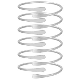 Gold Bangle Cuff Bracelets for Women Plated Stackable Bracelet Set Adjustable Multi-Layer Textured Bangles Non-Tarnish Chunky Minimalist Jewelry Gift, 6 Set Silver