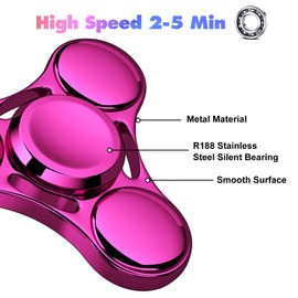 Fidget Spinners Toy, 2-5 Min Spins Time Stainless Steel R188 Bearing Metal Fidget Spinner, EDC ADHD Stress Anxiety Relieves, Fidget Spinner Toys for Kids and Adults