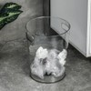 SEWACC Clear Waste Basket Plastic Trash Can Small Wastebasket Garbage