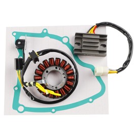 Frezon 18-Pole Magneto Coil Stator + Voltage Regulator + Gasket Assy Fit for Suzuki LTF160 LT-F160 QuadRunner 160 1997-2007,for Suzuki LT160 2003-2004
